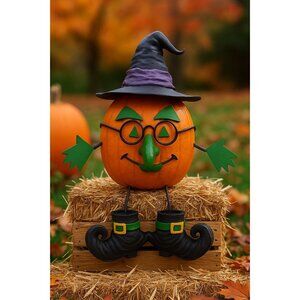New Creative Witch Pumpkin Wear Decor Outdoor Halloween Hat Shoes Nose Glasses